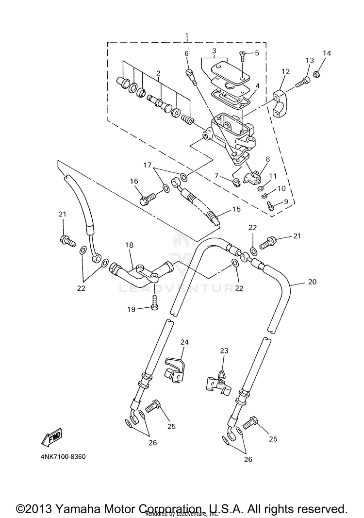Front Master Cylinder Schematic