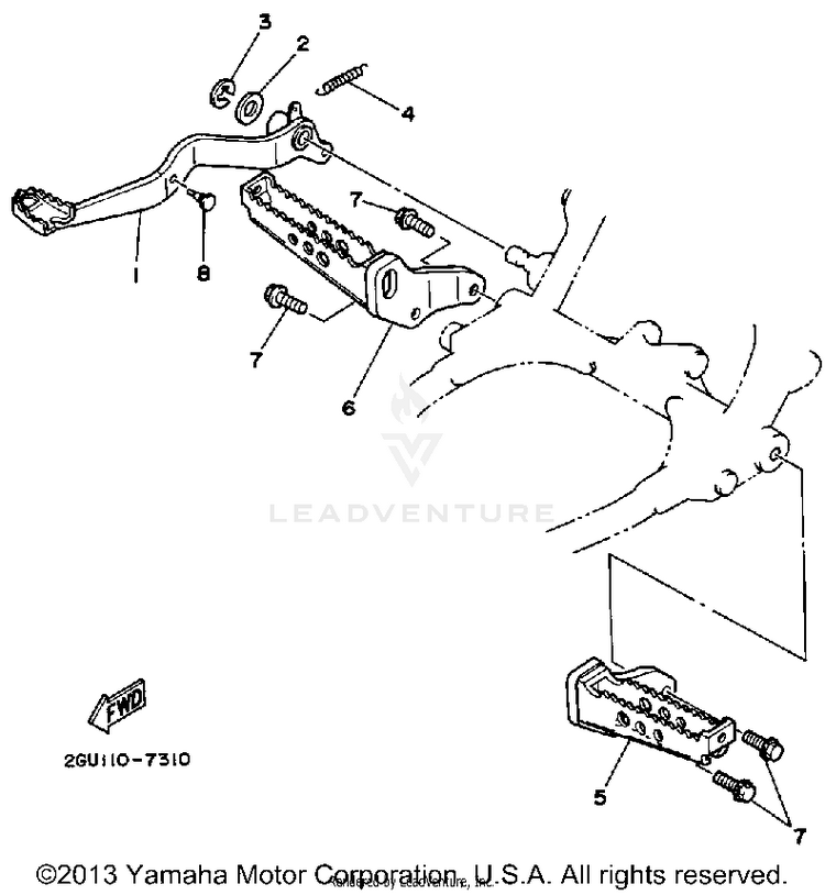 Stand - Footrest Schematic