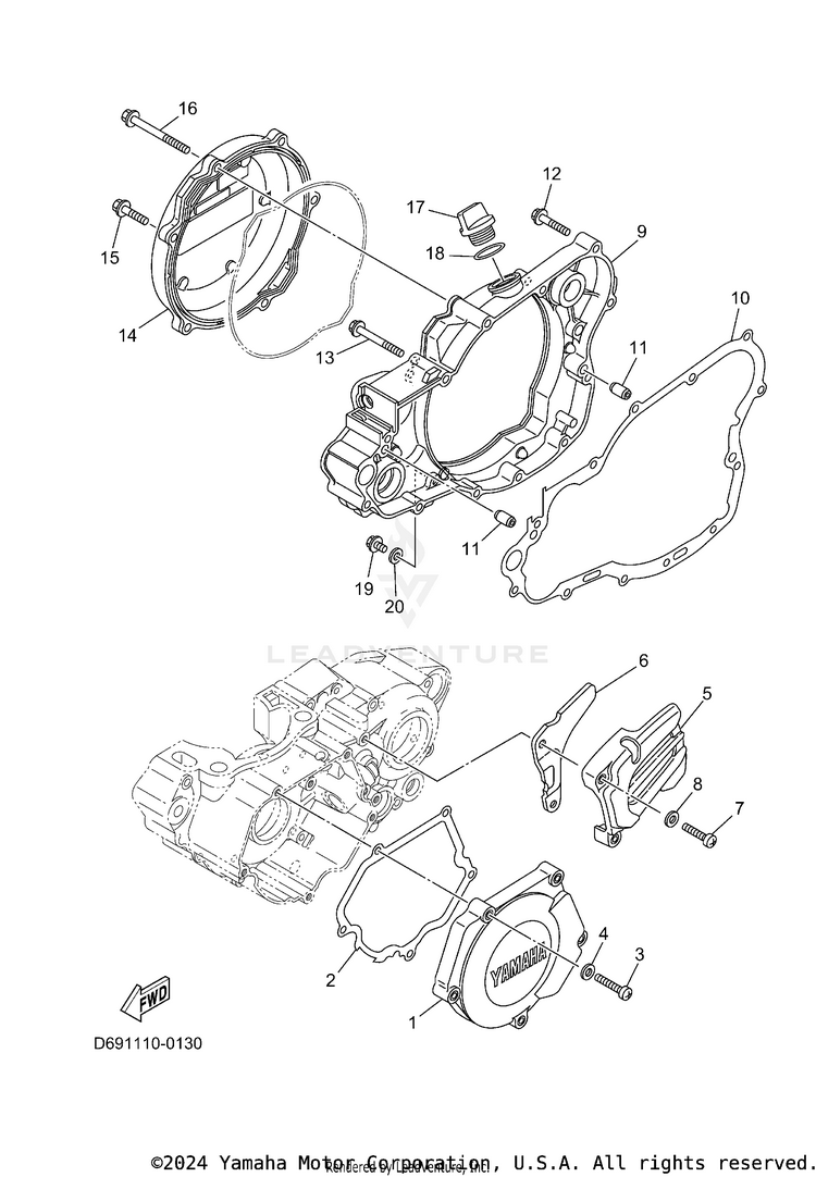 Crankcase Cover 1 Schematic