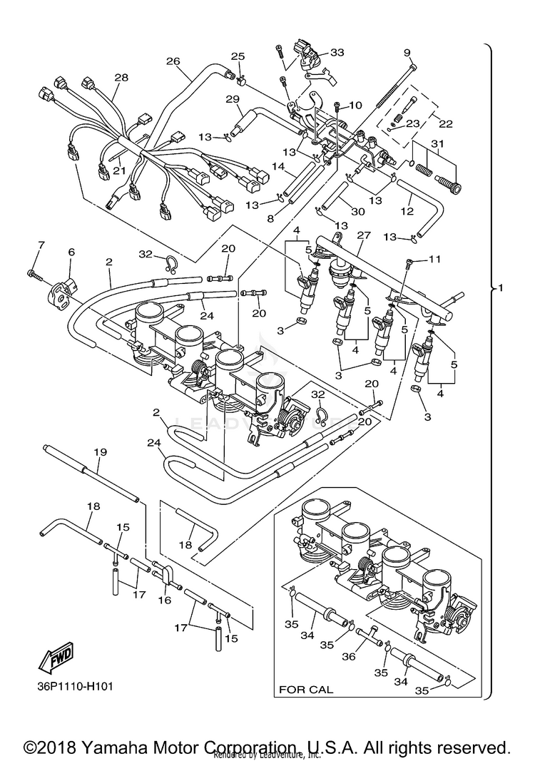 Intake 2 FZ6R - FZ6RACO - 2011 Schematic
