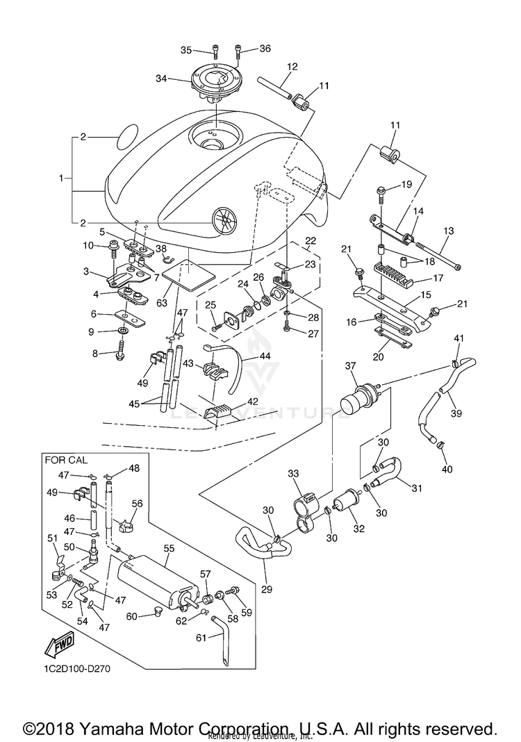 Fuel Tank FZ1 - FZS1TC - 2005 Schematic