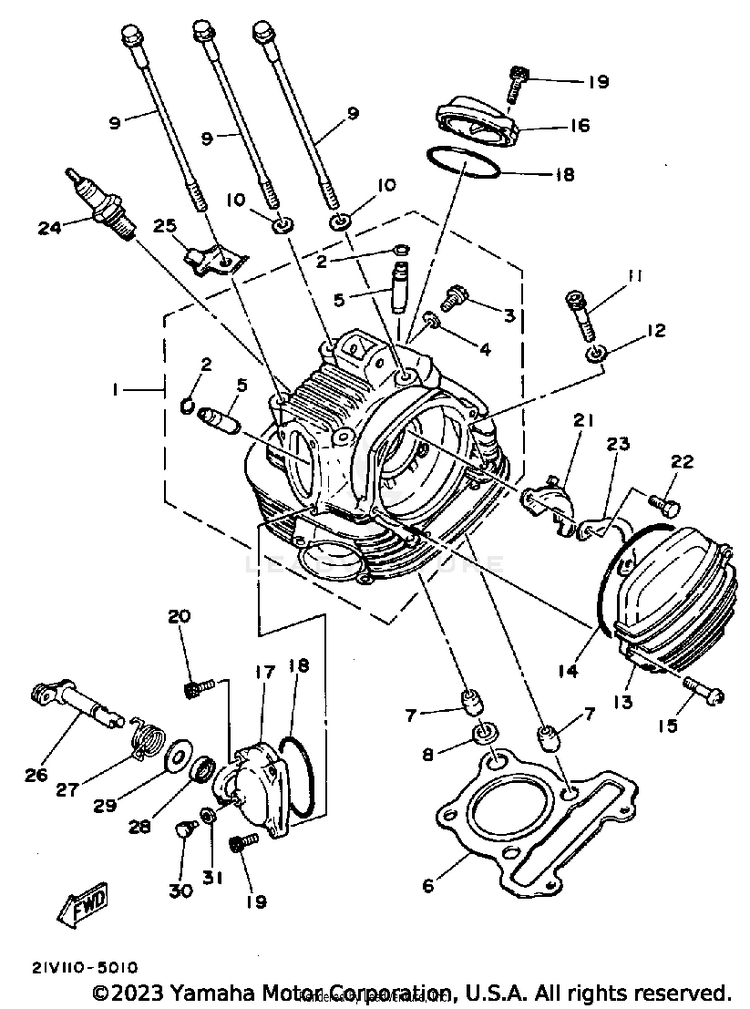 Cylinder Head Schematic