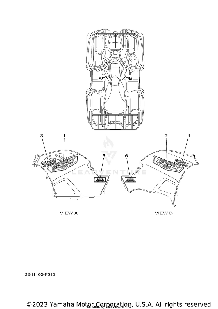 Graphics GRIZZLY 700 - YFM7FGPW - 2007 Schematic