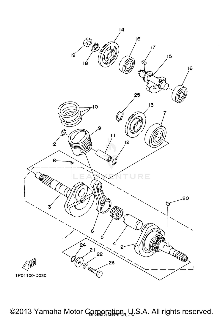 Crankshaft Piston Schematic