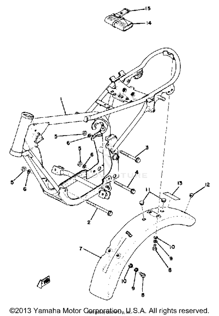 Frame - Rear Fender GTMXE - 1978 Schematic