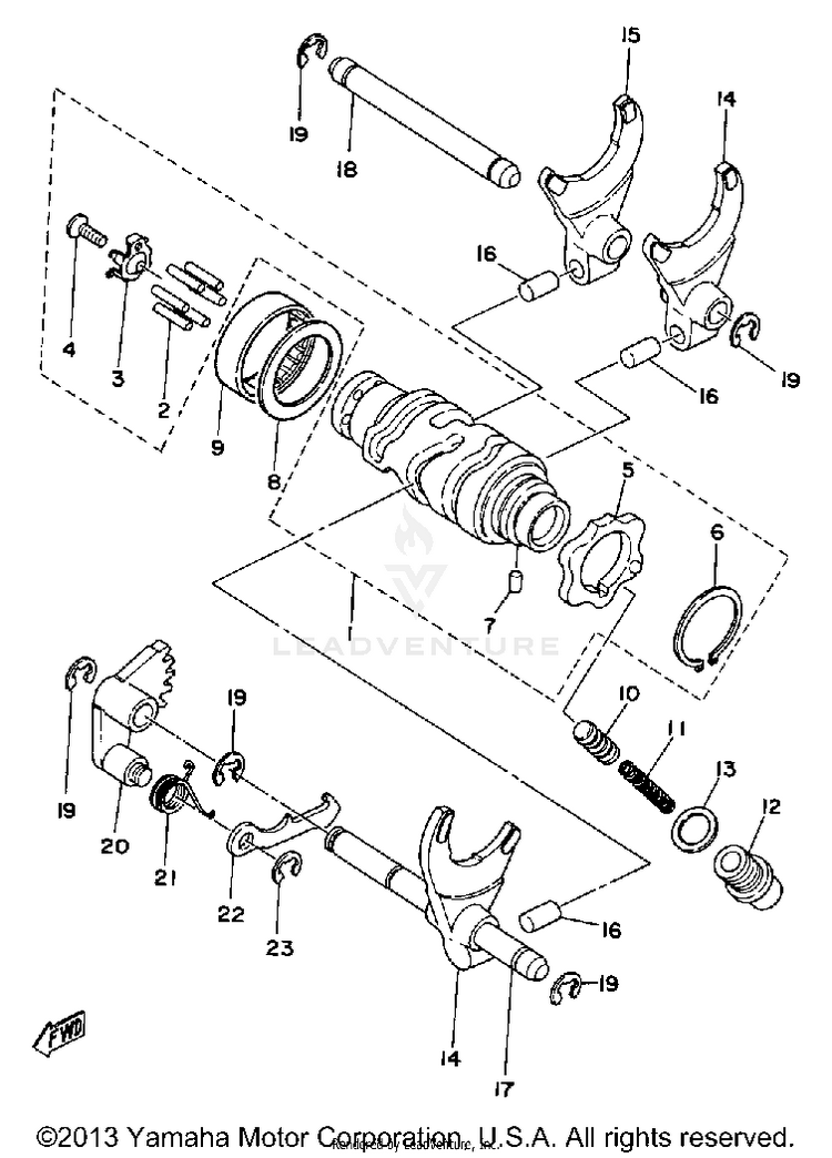 Shift Cam - Fork Schematic
