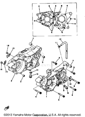 Crankcase Yz400d E Schematic