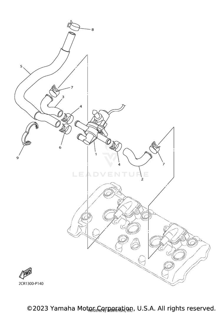 Air Induction System YZFR1 - YZFR1HCB - 2017 Schematic