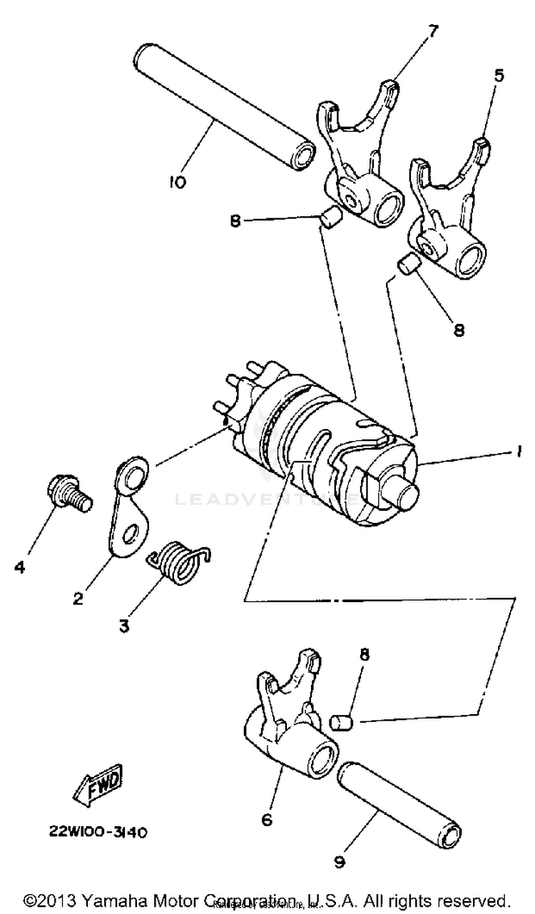 Shift Cam Fork Schematic