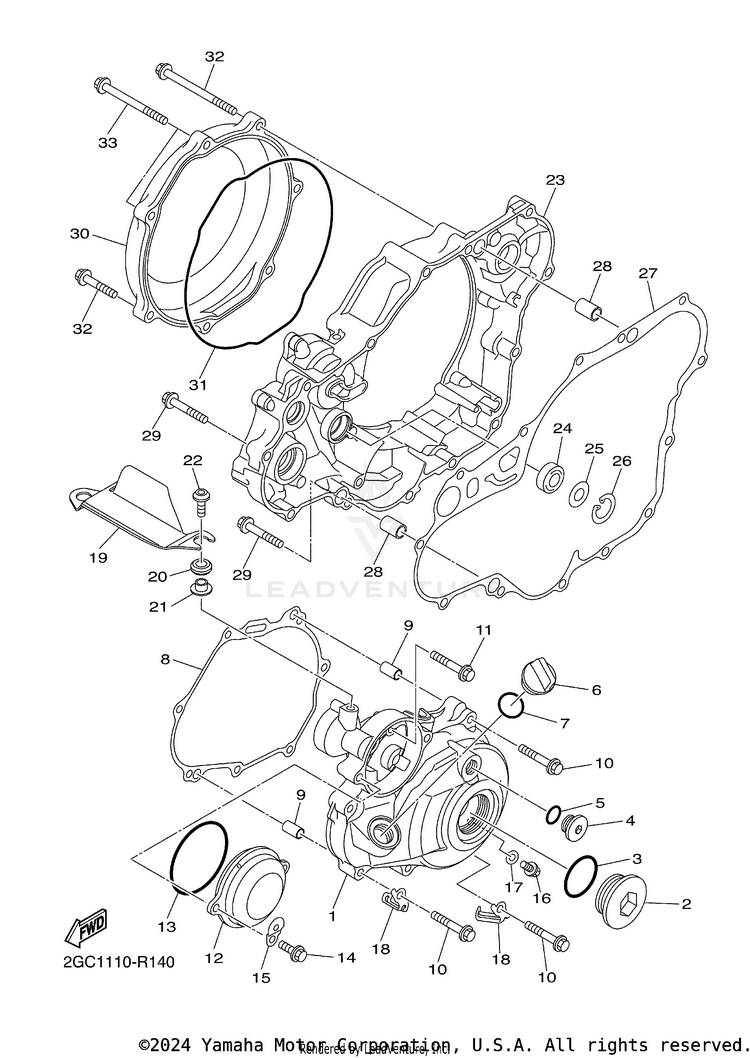 Crankcase Cover 1 Schematic