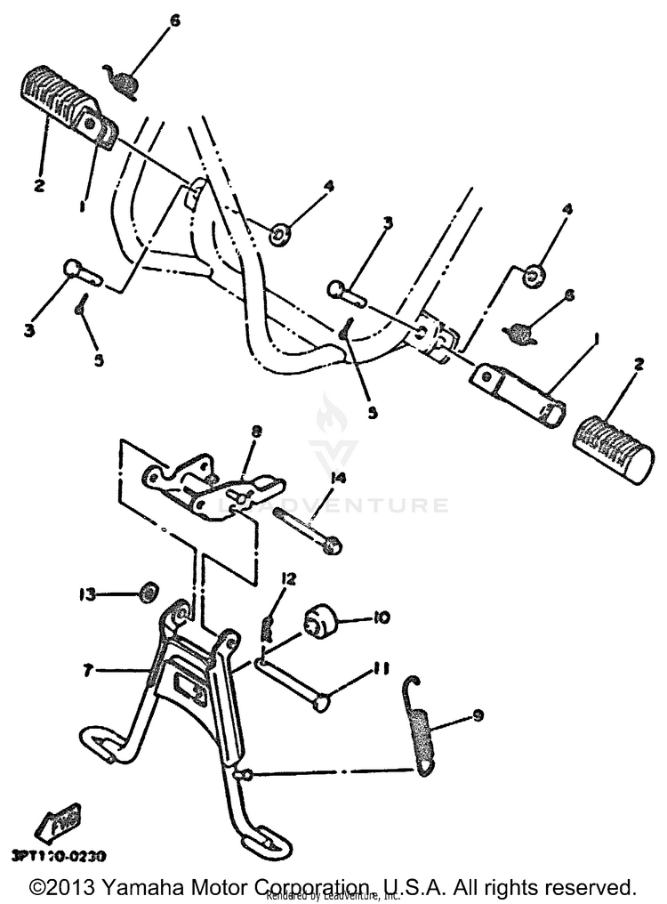 Stand Footrest Schematic