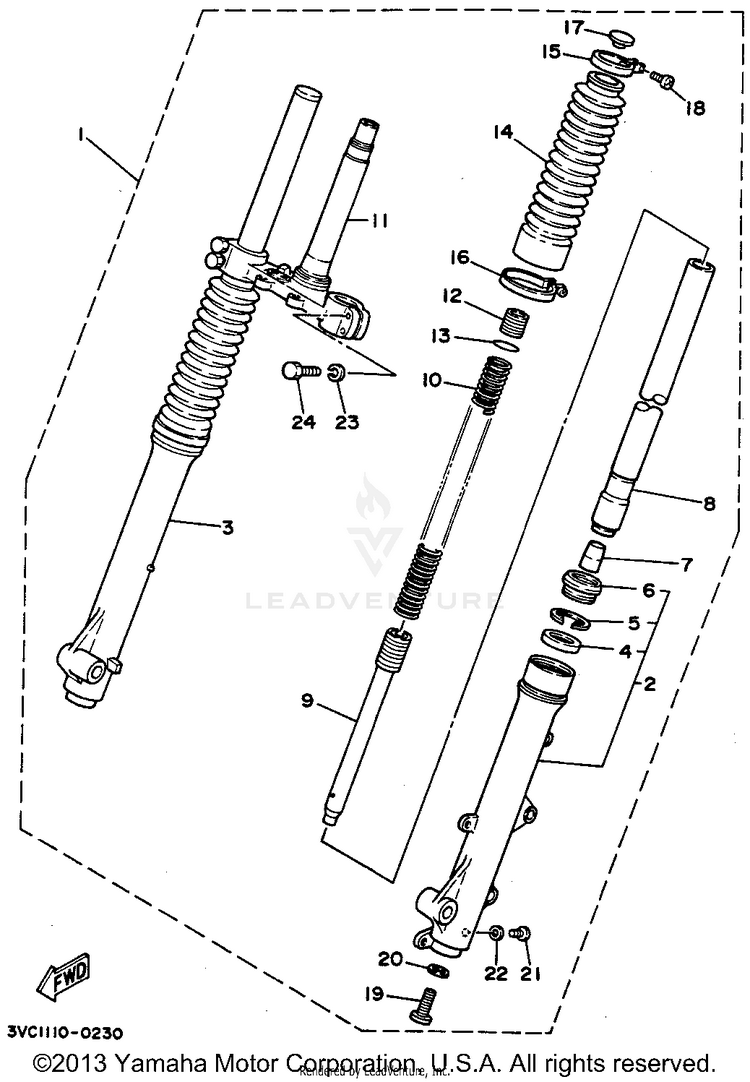 Front Fork Schematic
