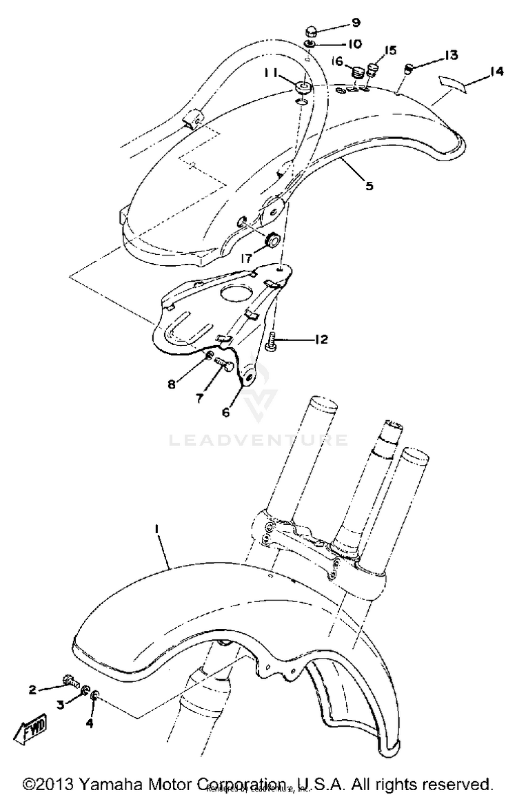 Front Fender-Rear Fender Schematic