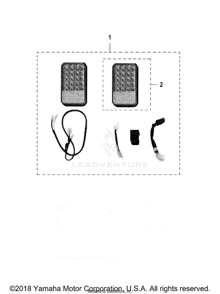 Optional Led Taillight RHINO 700 SPORT EDIT - YXR7FSPB - 2012 Schematic