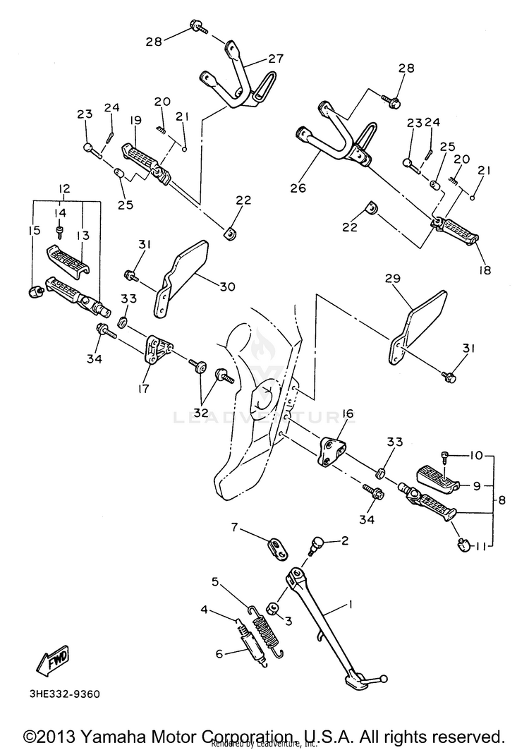 Stand Footrest Schematic