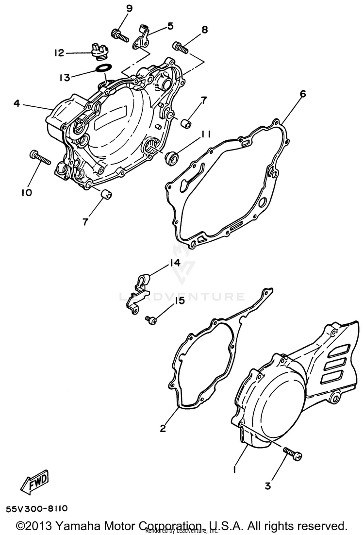Crankcase Cover 1 Schematic