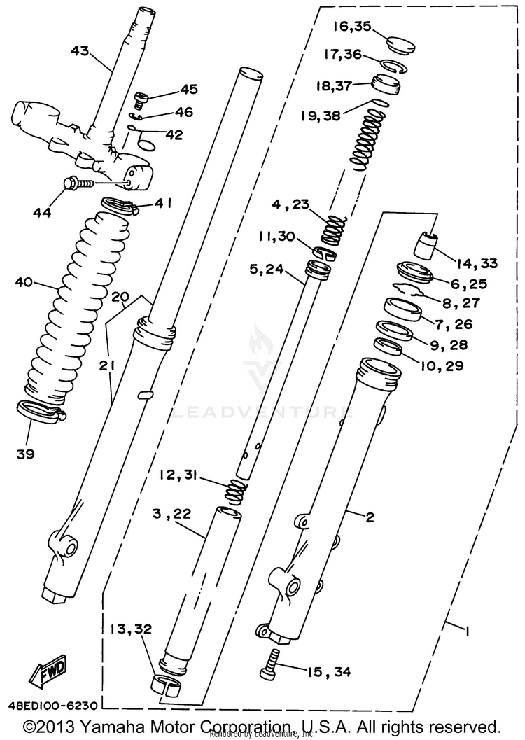 Front Fork Schematic