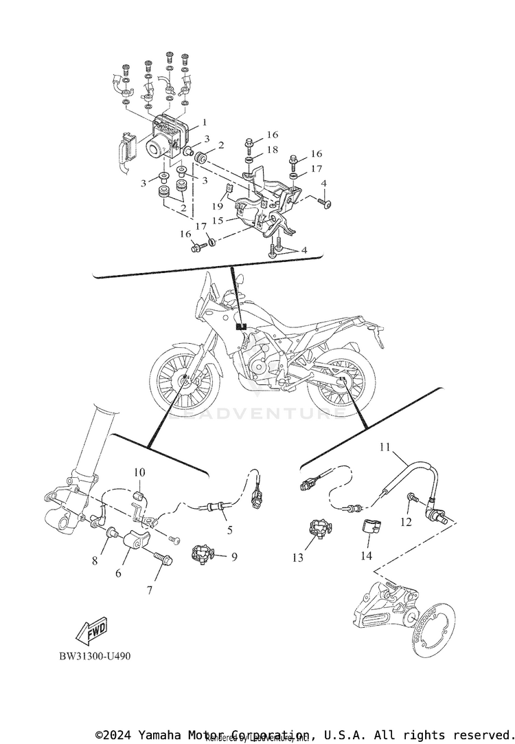 Electrical 3 TENERE 700 - XTZ7NB - 2022 Schematic