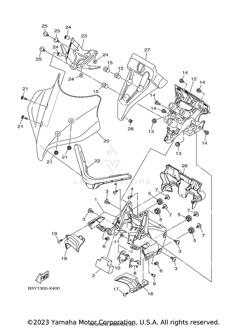 Cowling 1 MT10 - MT10NCB - 2022 Schematic
