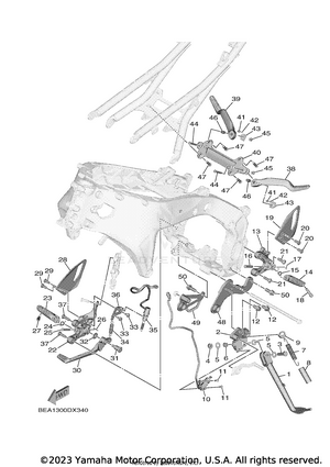 Stand & Footrest Schematic