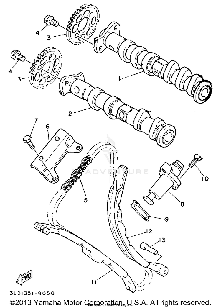 Camshaft Chain Schematic