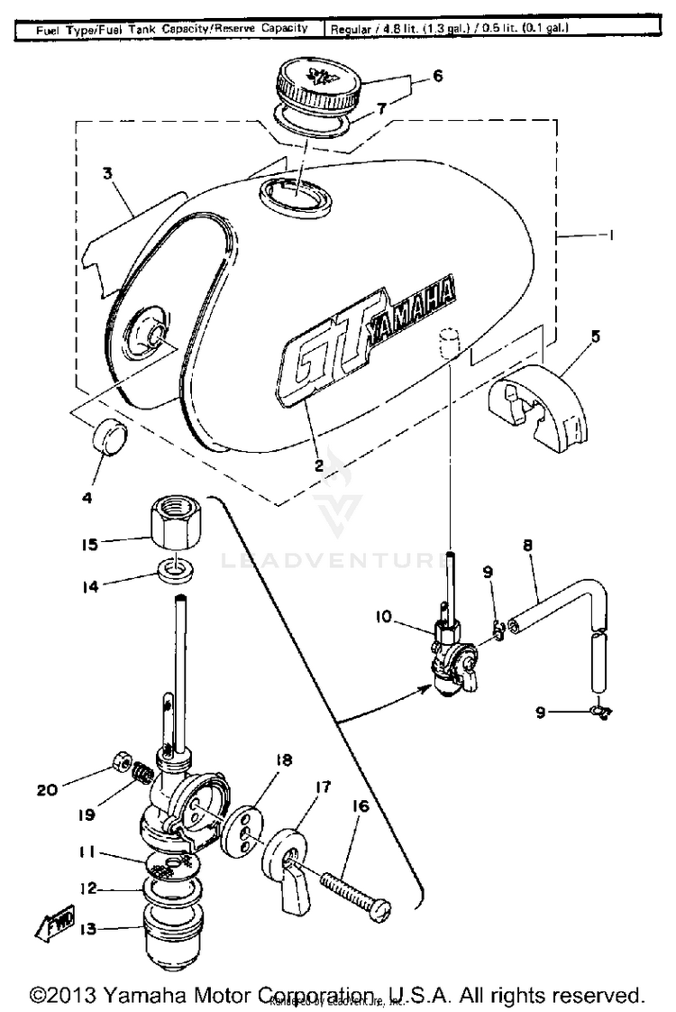 Fuel Tank GTMXF - 1979 Schematic