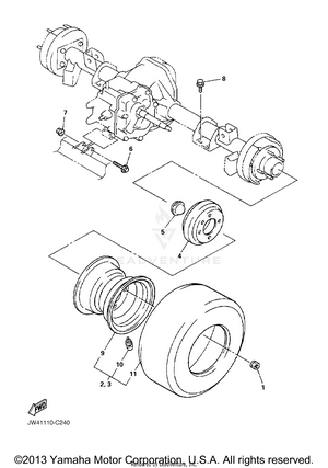 Rear Axle Mount Wheel Schematic