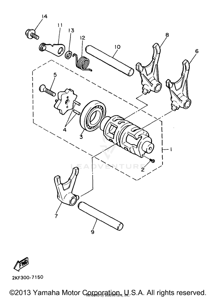 Shift Cam Shift Fork Schematic