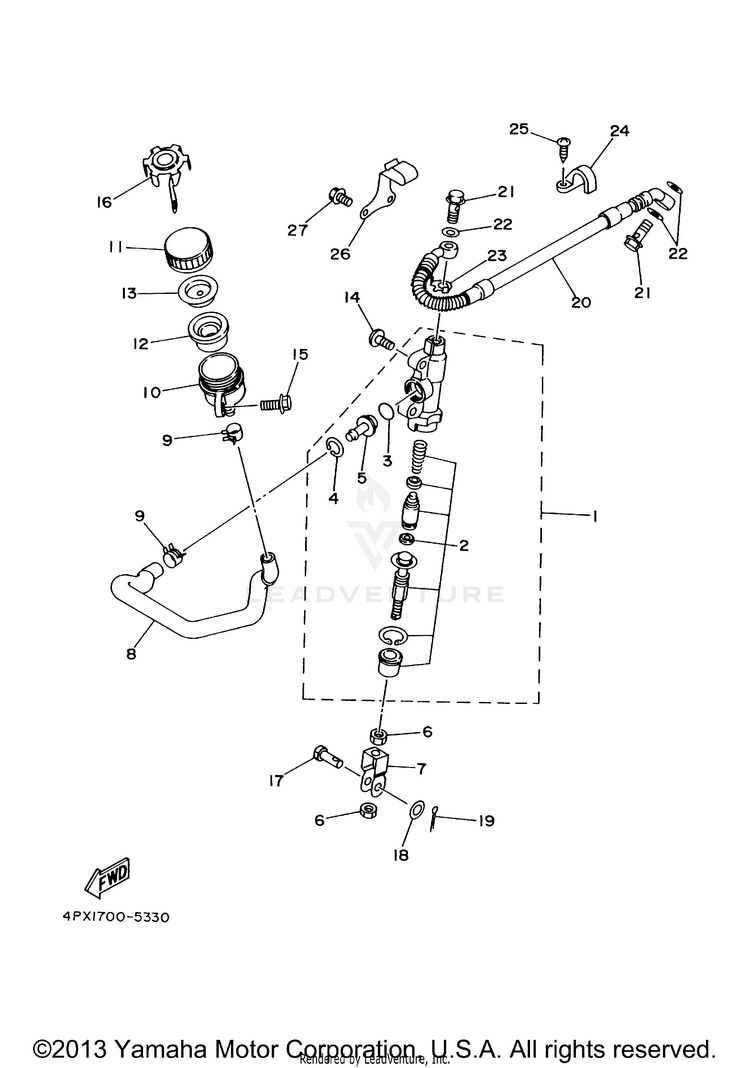 Rear Master Cylinder Schematic