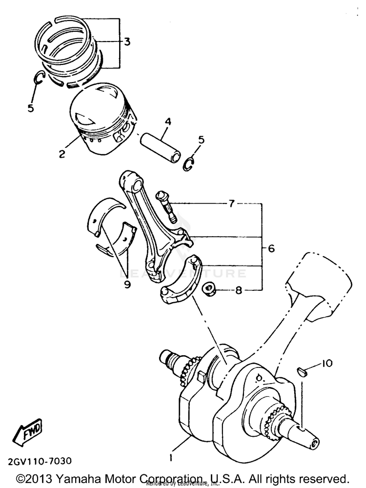 Crankshaft Piston Schematic