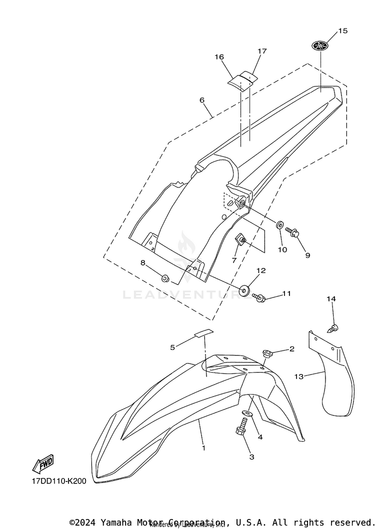 Fender YZ250FB - YZ250FBL - 2012 Schematic