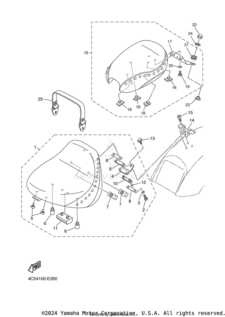 Seat V STAR 650 SILVERADO - XVS65ATYCB - 2009 Schematic