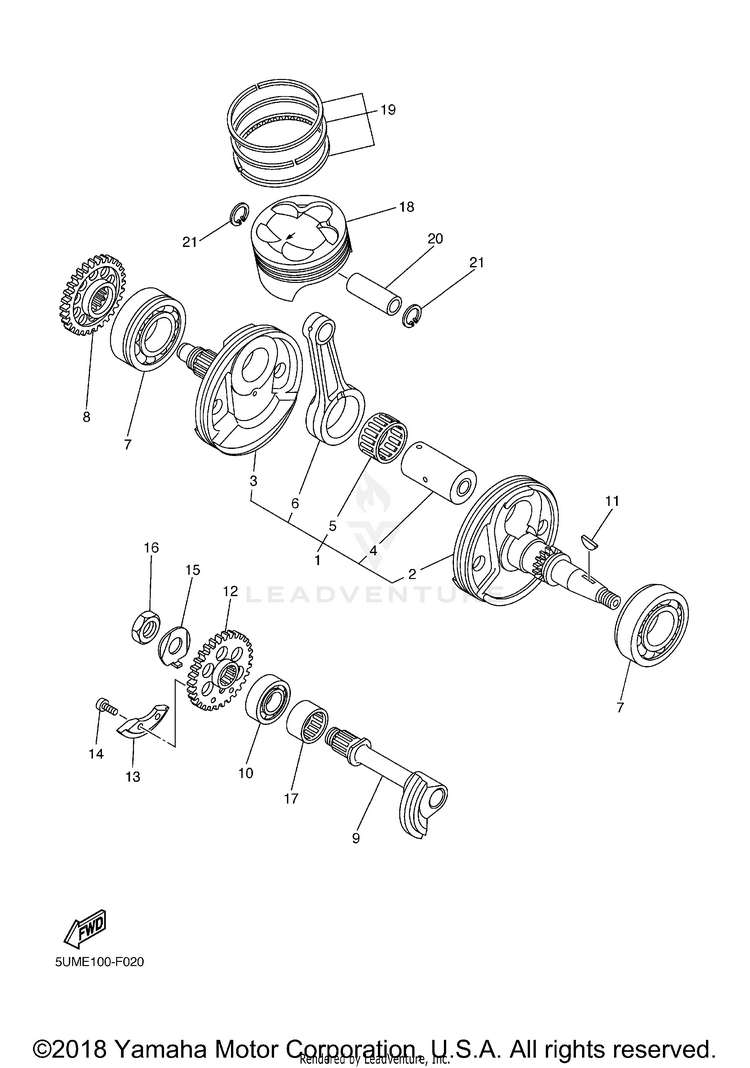Crankshaft Piston Schematic