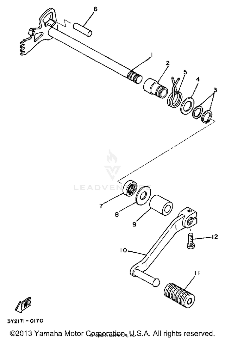 Shift Shaft - Pedal Schematic