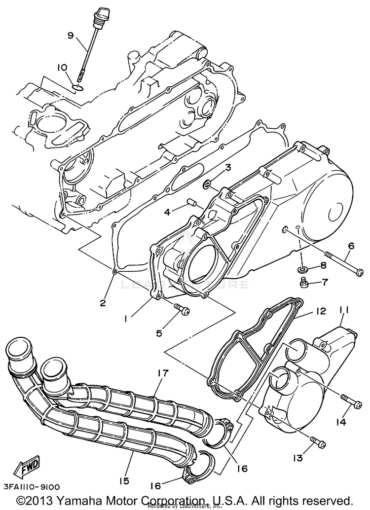 Crankcase Cover 1 Schematic