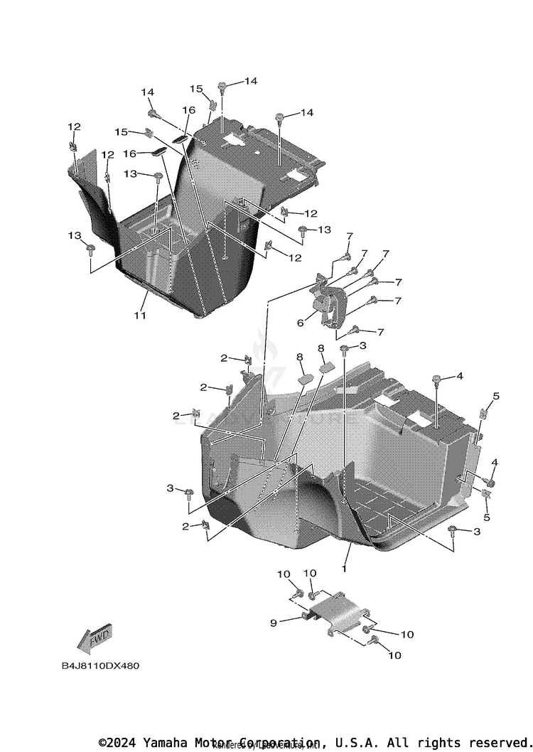 Stand & Footrest Schematic