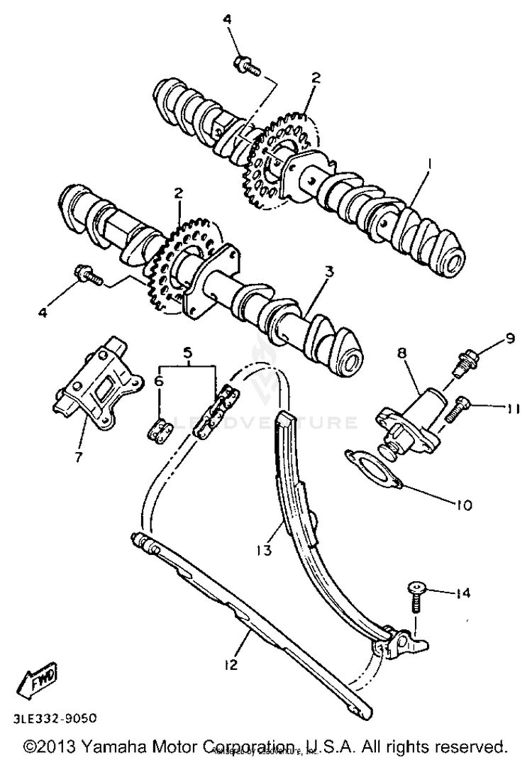 Camshaft Chain Schematic