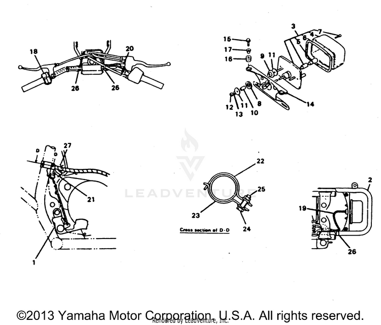 Taillight Kit Maine & New Hampshire BLASTER - YFS200G - 1995 Schematic