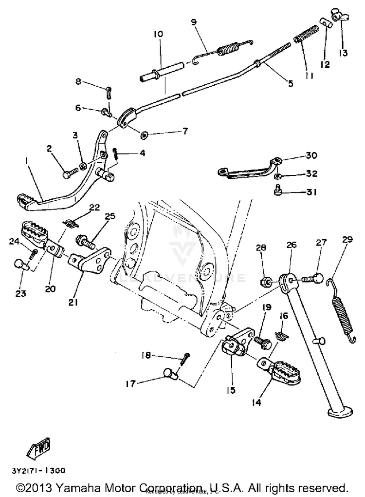 Stand - Footrest Schematic