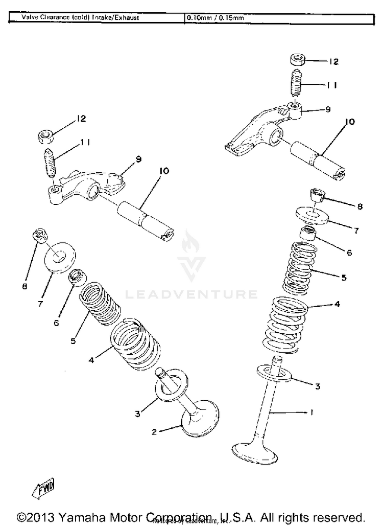 Valve-Rocker Arm Schematic