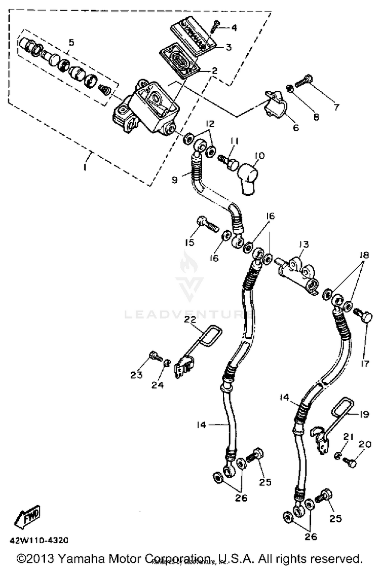 Front Master Cylinder Schematic