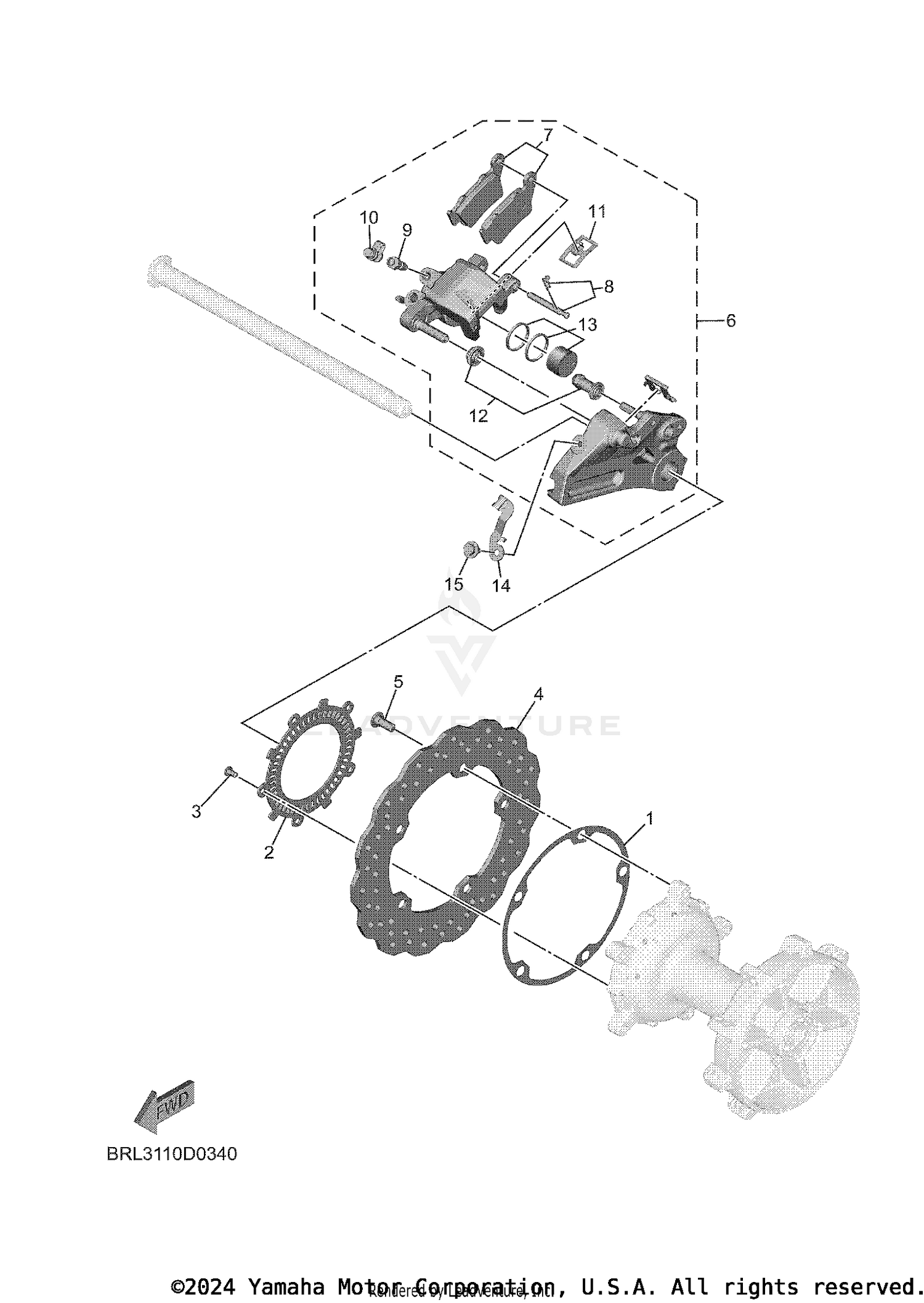 REAR BRAKE CALIPER