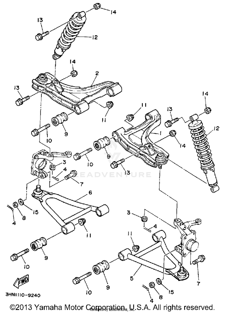 Front Suspension-Wheel Schematic
