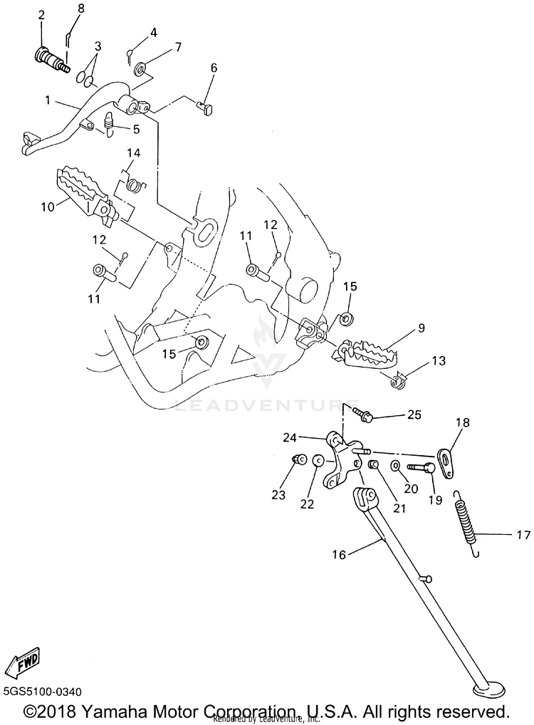 Stand Footrest Schematic