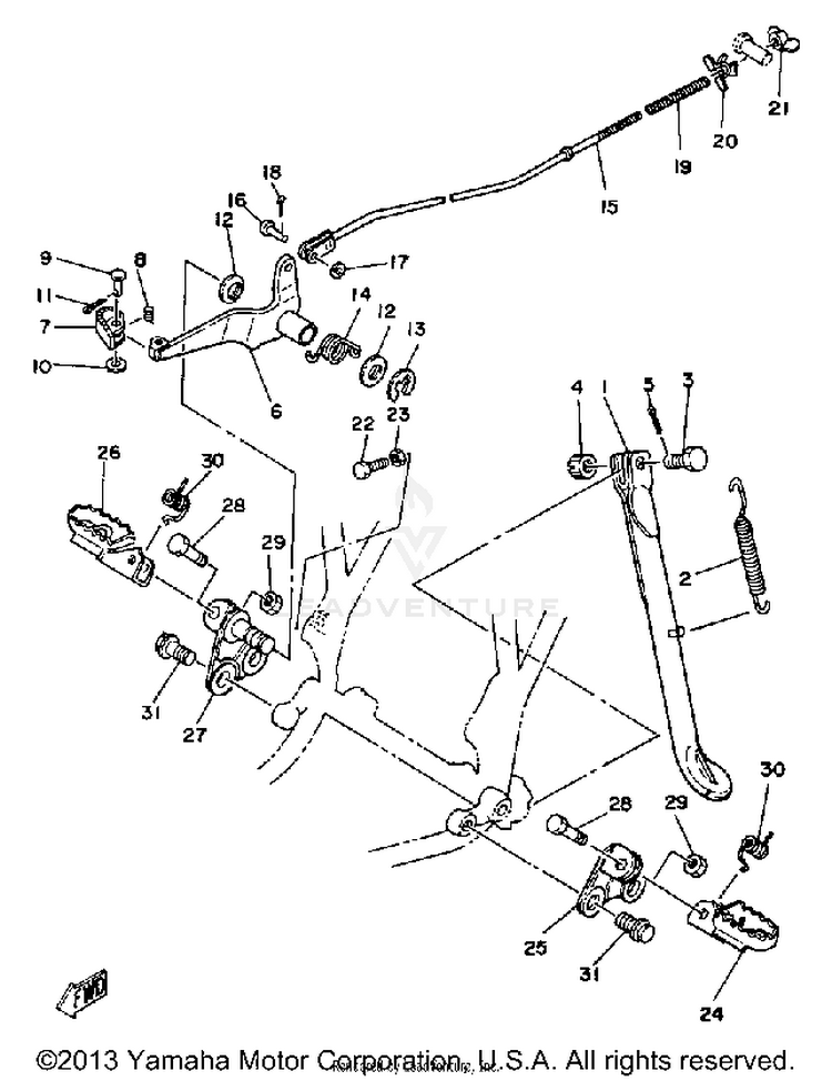 Stand-Footrest Schematic