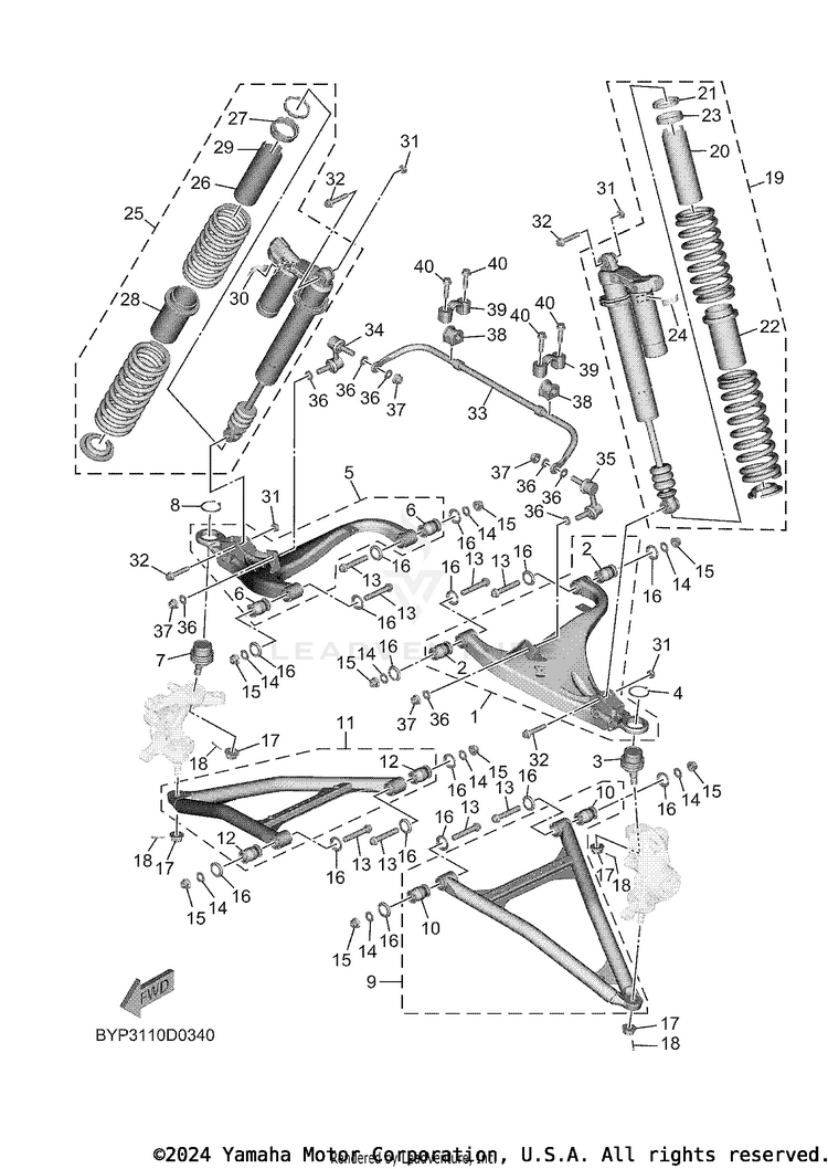 Front Suspension & Wheel Schematic