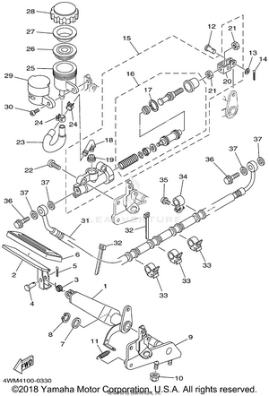 Rear Master Cylinder Schematic
