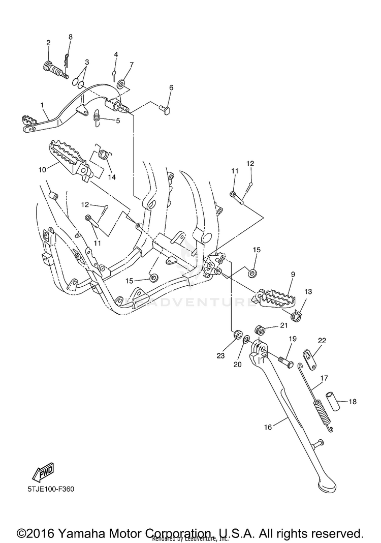Stand Footrest Schematic