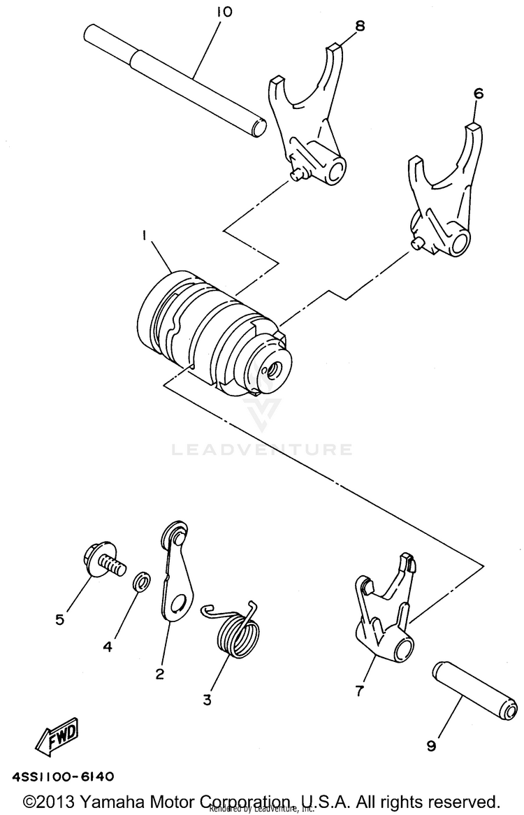 Shift Cam Shift Fork Schematic