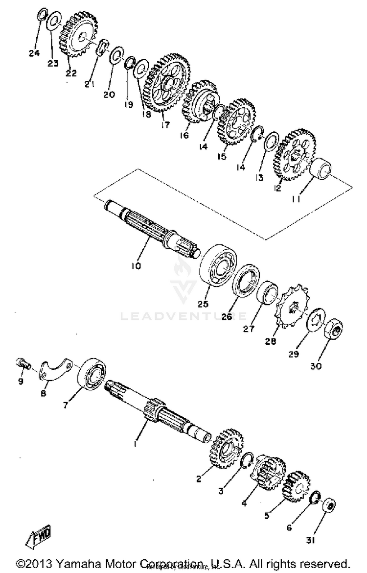 Transmission GT80B - 1975 Schematic